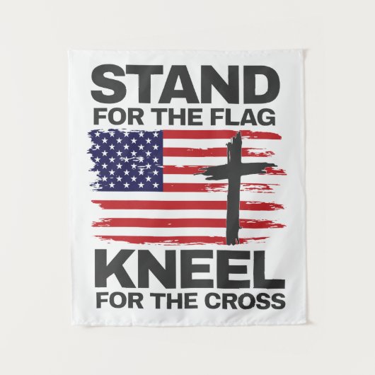 Knielen voor het kruis wandkleed (Voorkant)