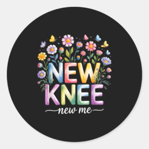Knievervangende hersteloperatie Grappige nieuwe kn Ronde Sticker