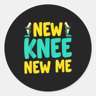 Knievervangingsherstel Nieuwe knie Nieuwe ik na op Ronde Sticker