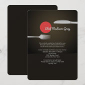 Knife and Fork Culinaire School Afstuderen Invites Kaart (Voorkant / Achterkant)