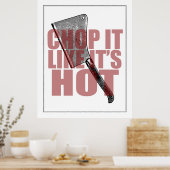  Knife Art | Kop het alsof het heet is Poster (Keuken)