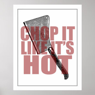  Knife Art   Kop het alsof het heet is Poster