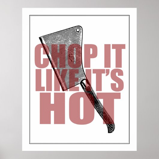  Knife Art | Kop het alsof het heet is Poster (Voorkant)