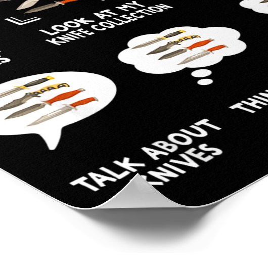 Knife Collector Maker Bladesmith Blacksmith Knives Poster (Hoek)