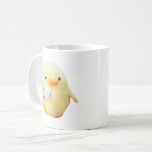Knife Duck Plush Meme Mok Double Sided (Voorkant links)