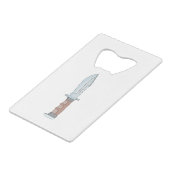 Knife Kredietkaart Flessenopener (Achterkant Gekanteld)