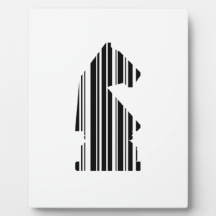 KNIGHT BAR CODE Chess Piece Design Fotoplaat
