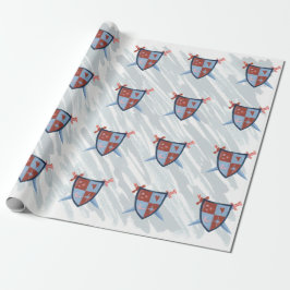 Knight Birthday party wrapping paper Cadeaupapier
