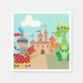 Knight Castle en de draak Servetten (Voorkant)