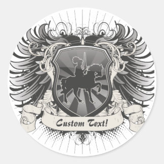 Knight Crest Ronde Sticker