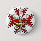 Knight Cross Ronde Button 5,7 Cm (Voorkant)