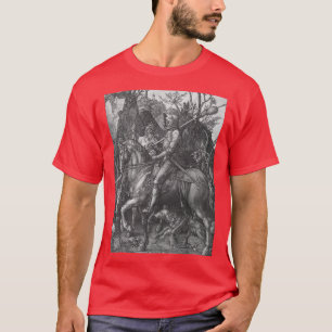 Knight Death and the Devil door Albrecht Drer 1513 T-shirt