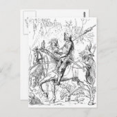 Knight Death & the Devil  woodcut briefkaart (Voorkant / Achterkant)