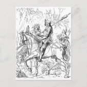 Knight Death & the Devil  woodcut briefkaart (Voorkant)
