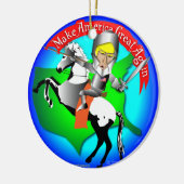Knight Donald Trump Keramisch Ornament (Links)