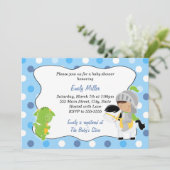 Knight Dragon Baby Shower Uitnodiging 2 (Staand voorkant)