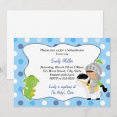 Knight Dragon Baby Shower Uitnodiging 2 (Voorkant / Achterkant)