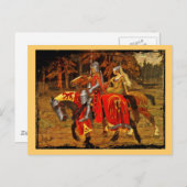 Knight en Maiden Chivalry Briefkaart (Voorkant / Achterkant)