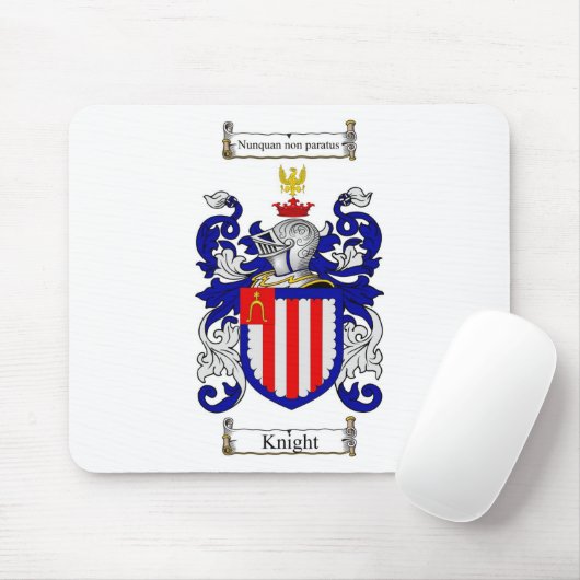 KNIGHT FAMILY CREST - KNIGHT COAT OF ARMS MUISMAT (Met muis)