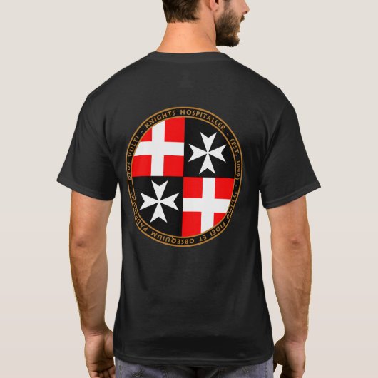 Knight Hospitaller Four Quartered Seal Shirt (Achterkant)