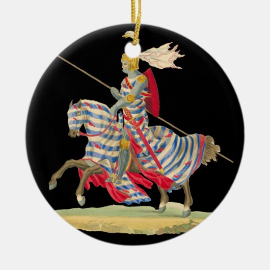 Knight in Armor-kerstversiering Keramisch Ornament (Voorkant)