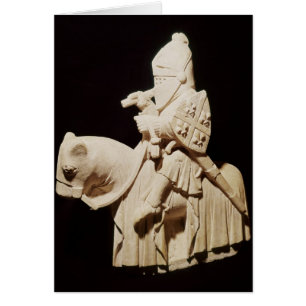 Knight in armor op zijn paard