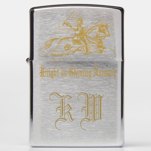 Knight in Shining Armor Monogram Initiaal (Voorkant)