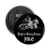Knight in Shining Armor Monogrammed Initialen Button Flesopener (Voorkant)