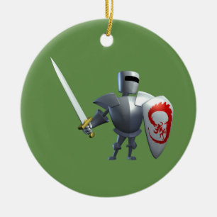 Knight Kerstversiering Keramisch Ornament