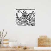 Knight Medieval Engraving Poster (Keuken)