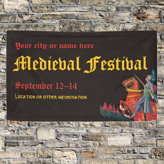 Knight Medieval of Renaissance Event Banner
