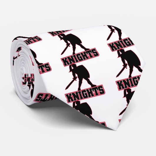 Knight met zwaard en schild stropdas (Opgerold)