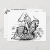 Knight on Horsback Briefkaart (Voorkant / Achterkant)