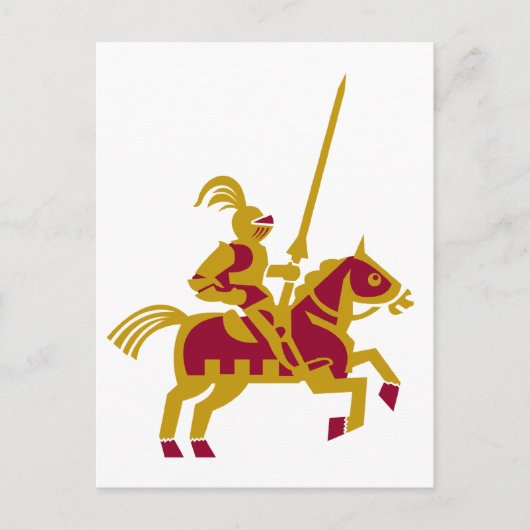 Knight on Horseback Briefkaart (Voorkant)