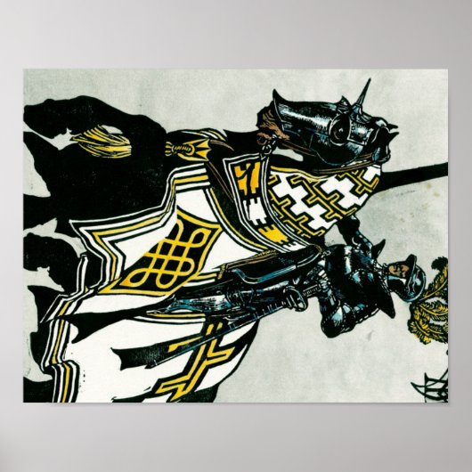 Knight on Horseback poster (Voorkant)