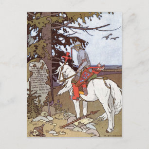 Knight on White Horse Briefkaart