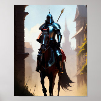 Knight op Horseback Poster