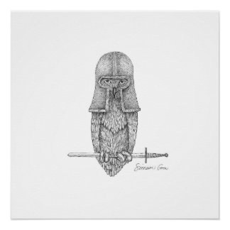 Knight Owl Perfect Poster