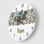 Knight Personalized Grote Klok (Hoek)