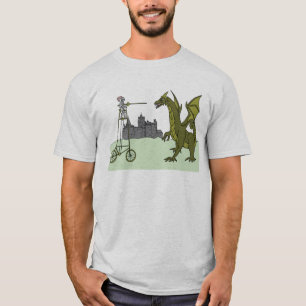 Knight Riding a Tall Bike Sting A Dragon T-shirt