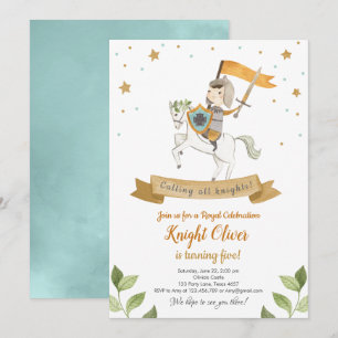 Knight Royal Medieval Boy Invitation Anniversaire