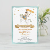 Knight Royal Medieval Boy Invitation Anniversaire (Debout devant)