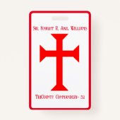 Knight Templar Badge (Voorkant)