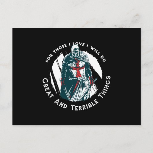 Knight templar briefkaart (Voorkant)