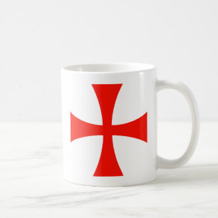 Knight Templar Cross Red Koffiemok