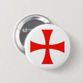 Knight_Templar_Cross Ronde Button 5,7 Cm (Voorkant /achterkant)