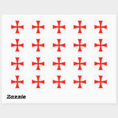 Knight_Templar_Cross Ronde Sticker (Vel)