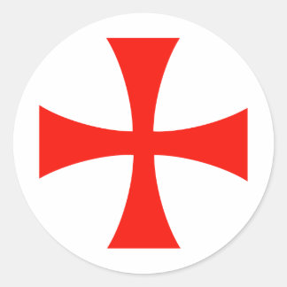 Knight_Templar_Cross Ronde Sticker