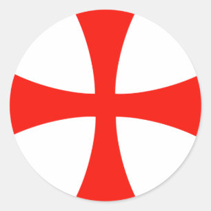Knight_Templar_Cross Ronde Sticker