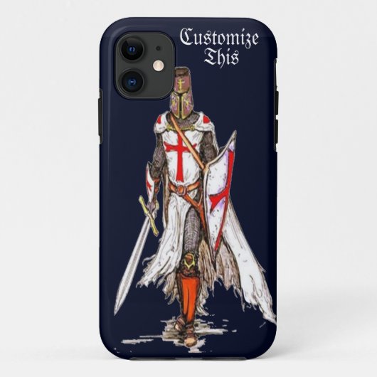 knight templar crusader-telefoonbehuizing Case-Mate iPhone case (Achterkant)